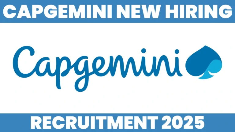 Capgemini New Hiring 2025